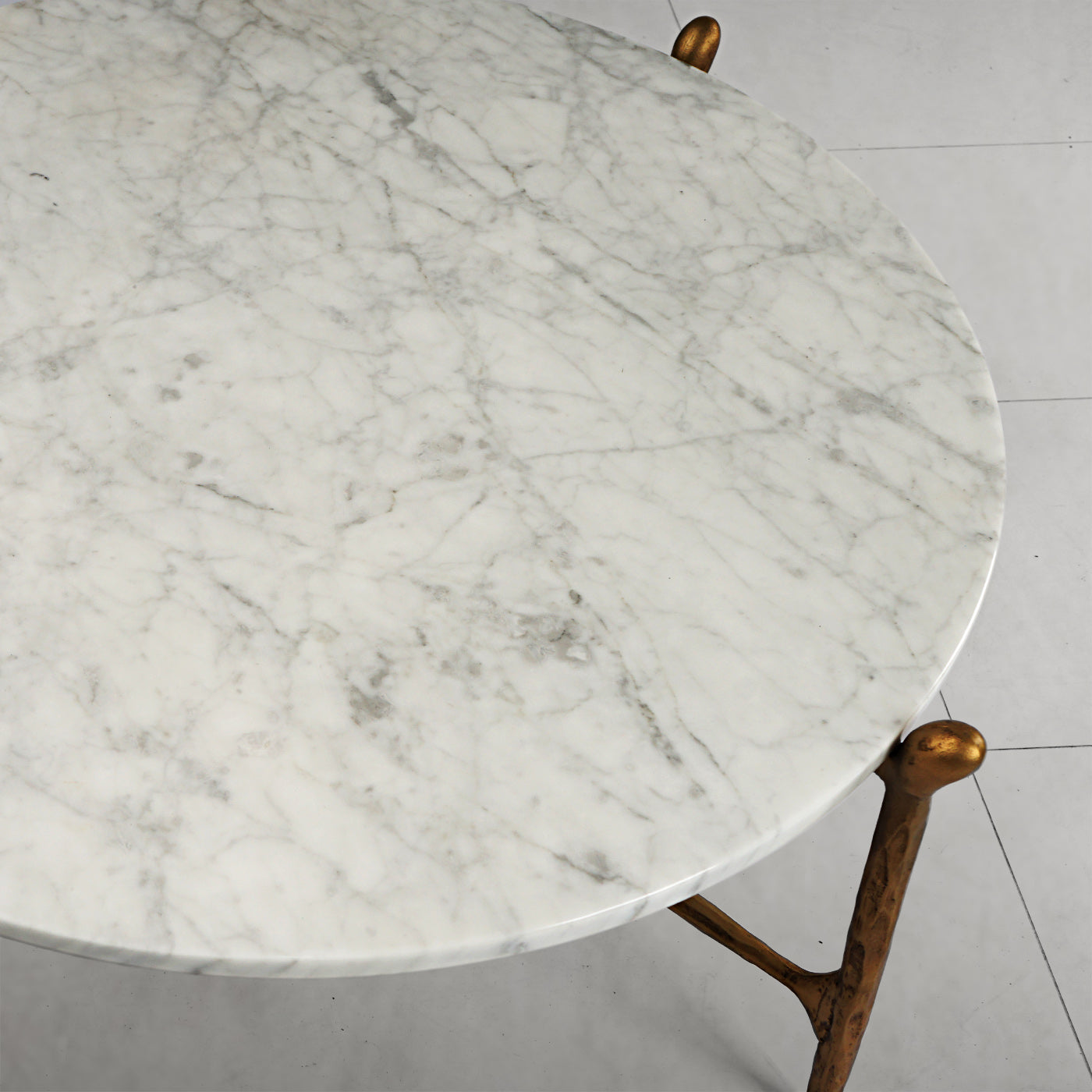Thaddeus Round Horn Marble Coffee Table & Side Table-Fullstarlighting