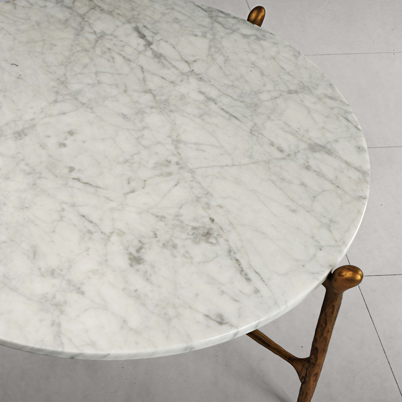 Thaddeus Round Horn Marble Coffee Table & Side Table-Fullstarlighting