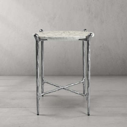 Thaddeus Round Horn Marble Coffee Table & Side Table-Fullstarlighting