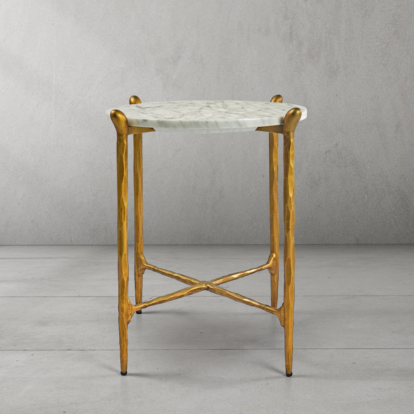 Thaddeus Round Horn Marble Coffee Table & Side Table-Fullstarlighting