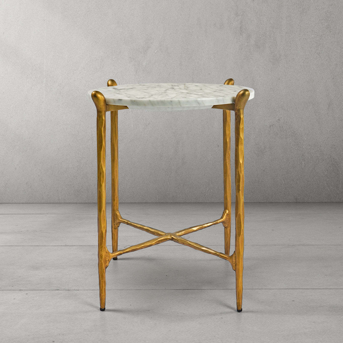 Thaddeus Round Horn Marble Coffee Table & Side Table-Fullstarlighting