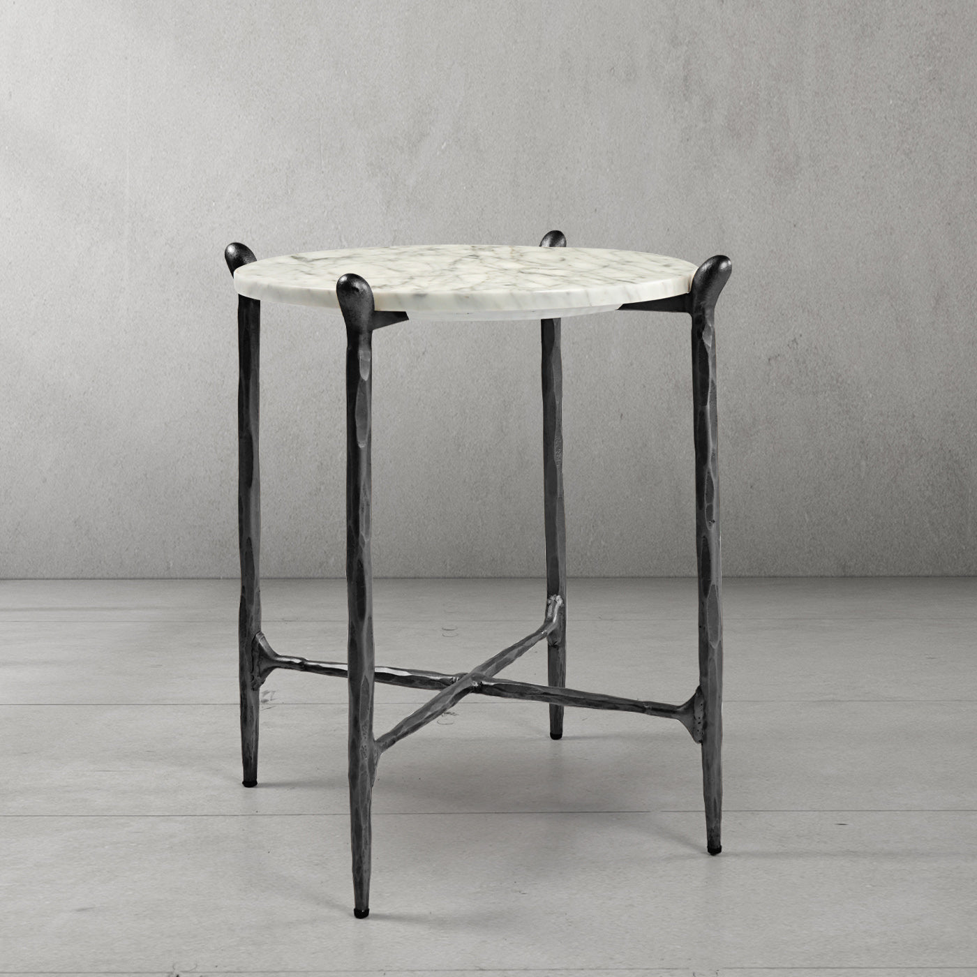 Thaddeus Round Horn Marble Coffee Table & Side Table-Fullstarlighting