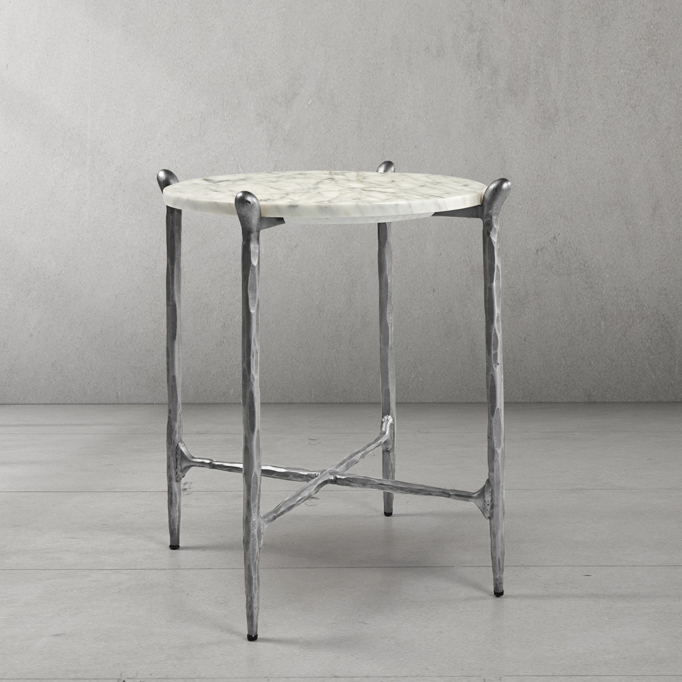 Thaddeus Round Horn Marble Coffee Table & Side Table-Fullstarlighting