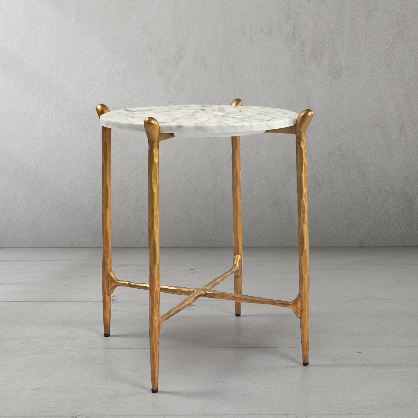 Thaddeus Round Horn Marble Coffee Table & Side Table-Fullstarlighting