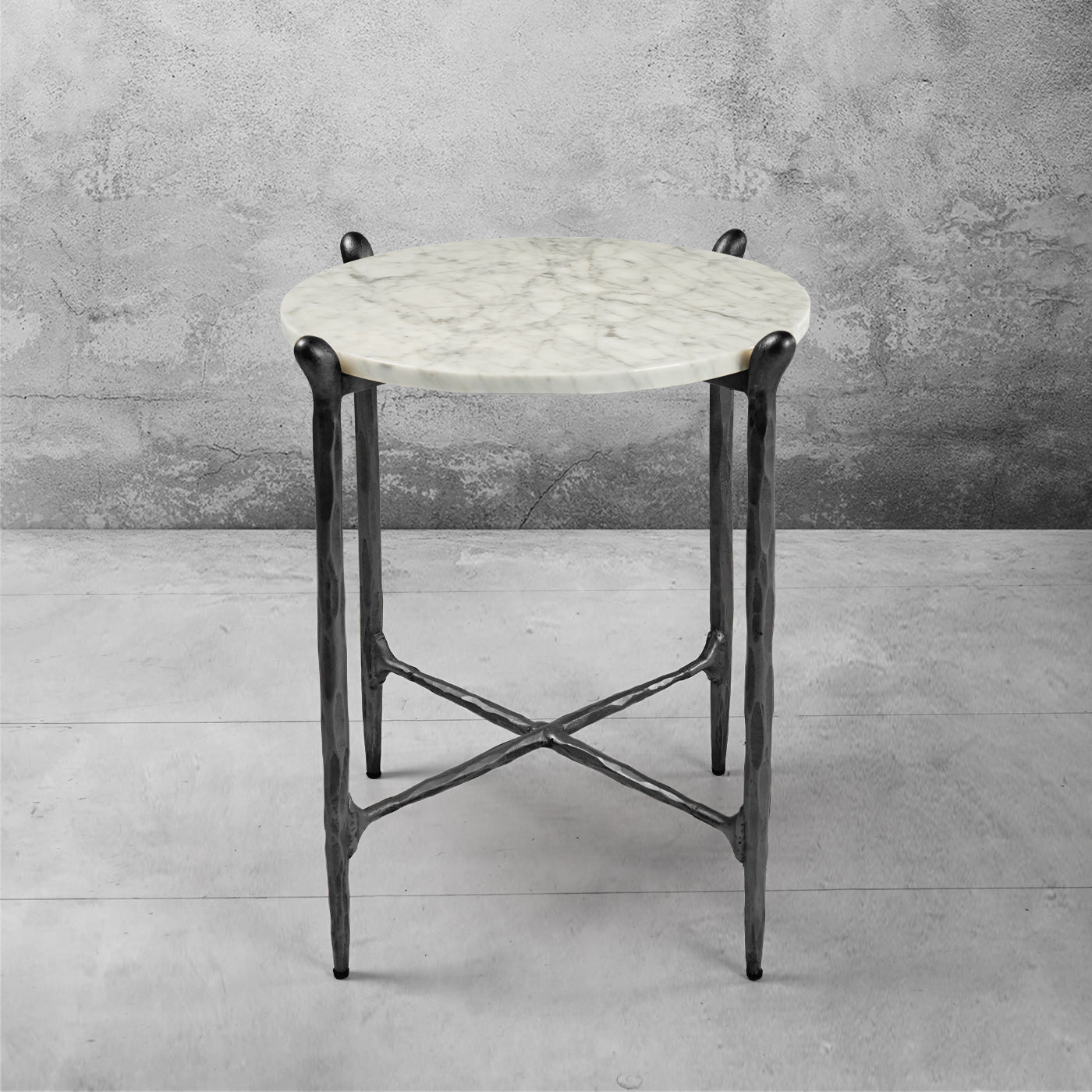 Thaddeus Round Horn Marble Coffee Table & Side Table-Fullstarlighting