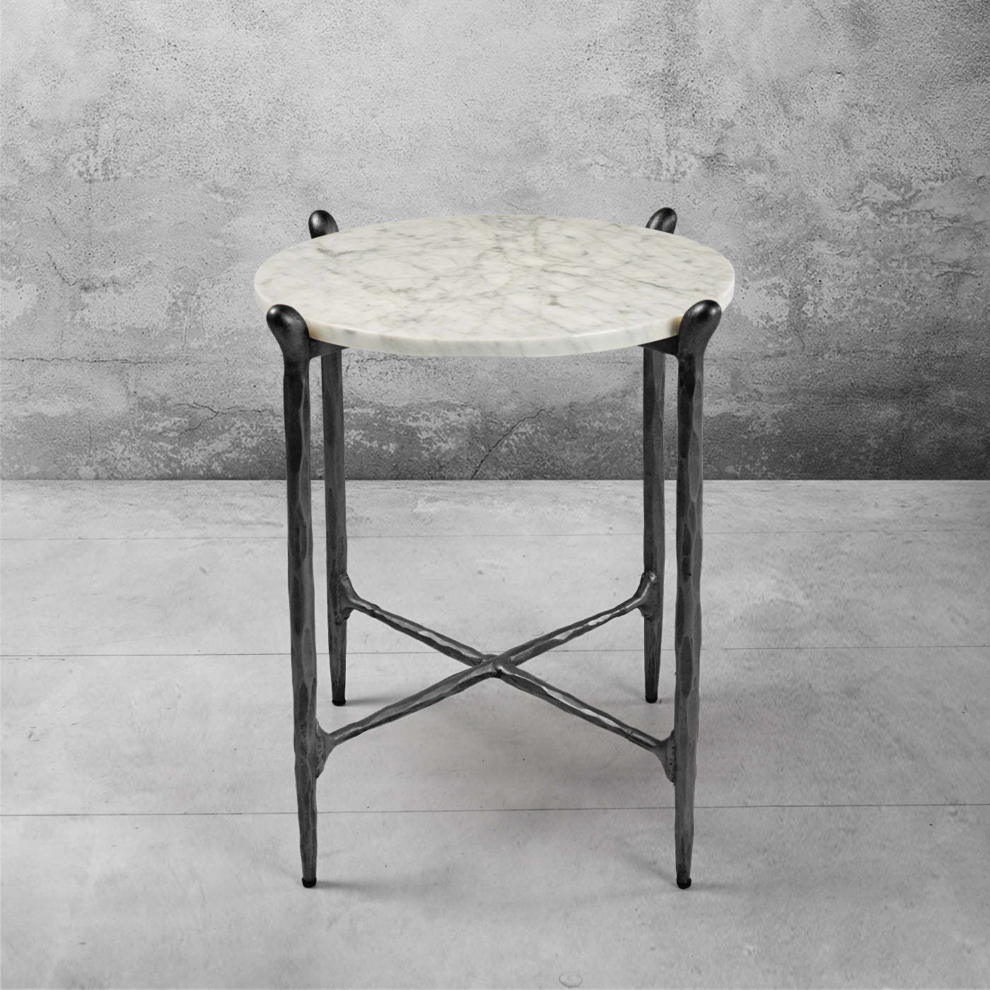 Thaddeus Round Horn Marble Coffee Table & Side Table-Fullstarlighting