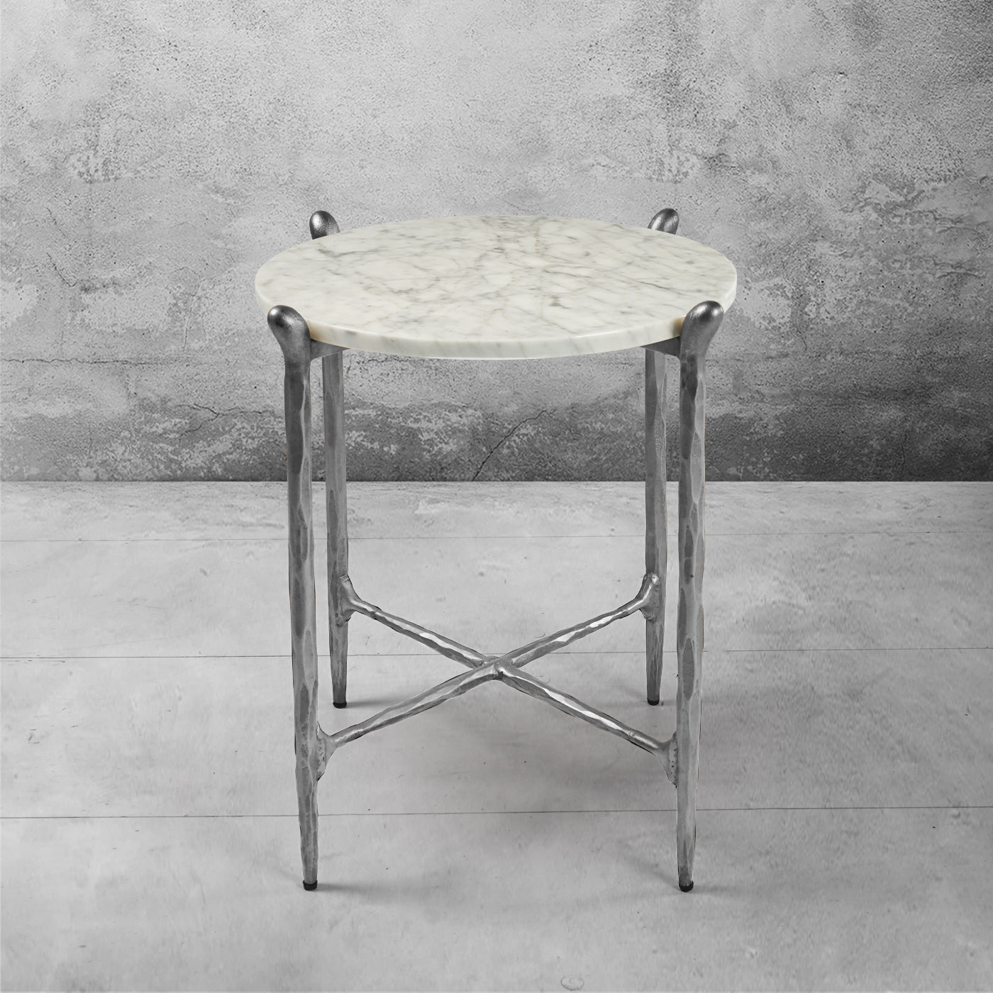 Thaddeus Round Horn Marble Coffee Table & Side Table-Fullstarlighting