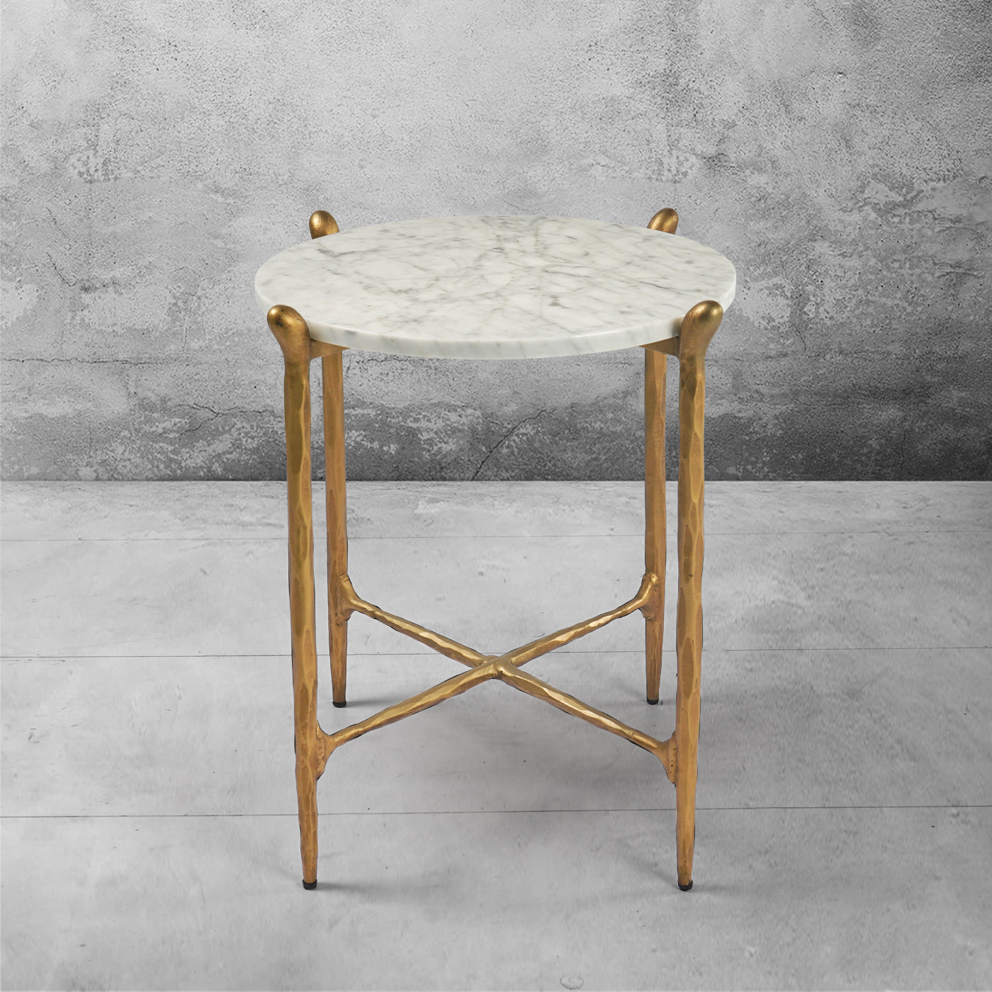 Thaddeus Round Horn Marble Coffee Table & Side Table-Fullstarlighting