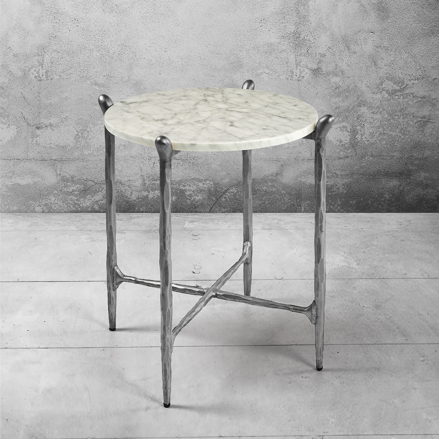 Thaddeus Round Horn Marble Coffee Table & Side Table-Fullstarlighting