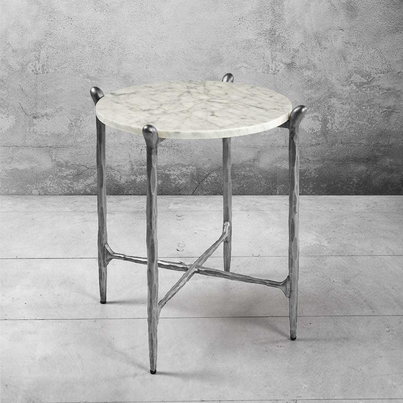 Thaddeus Round Horn Marble Coffee Table & Side Table-Fullstarlighting