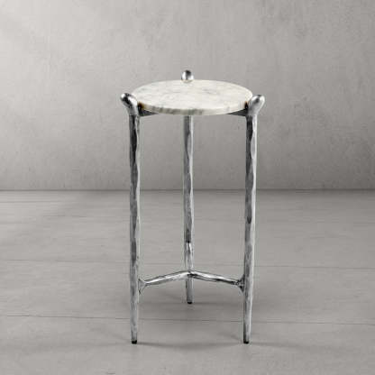 Thaddeus Round Horn Marble Coffee Table & Side Table-Fullstarlighting