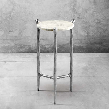Thaddeus Round Horn Marble Coffee Table & Side Table-Fullstarlighting