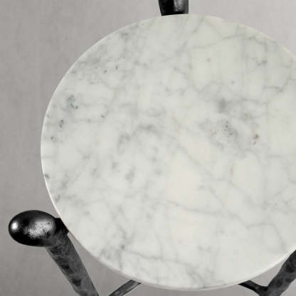 Thaddeus Round Horn Marble Coffee Table & Side Table-Fullstarlighting