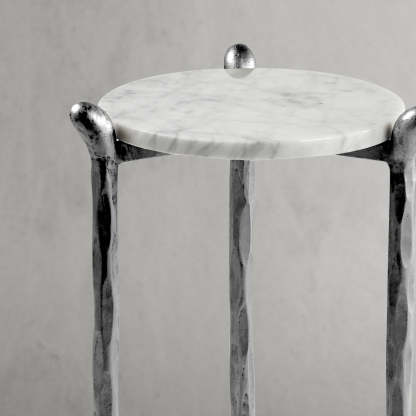 Thaddeus Round Horn Marble Coffee Table & Side Table-Fullstarlighting