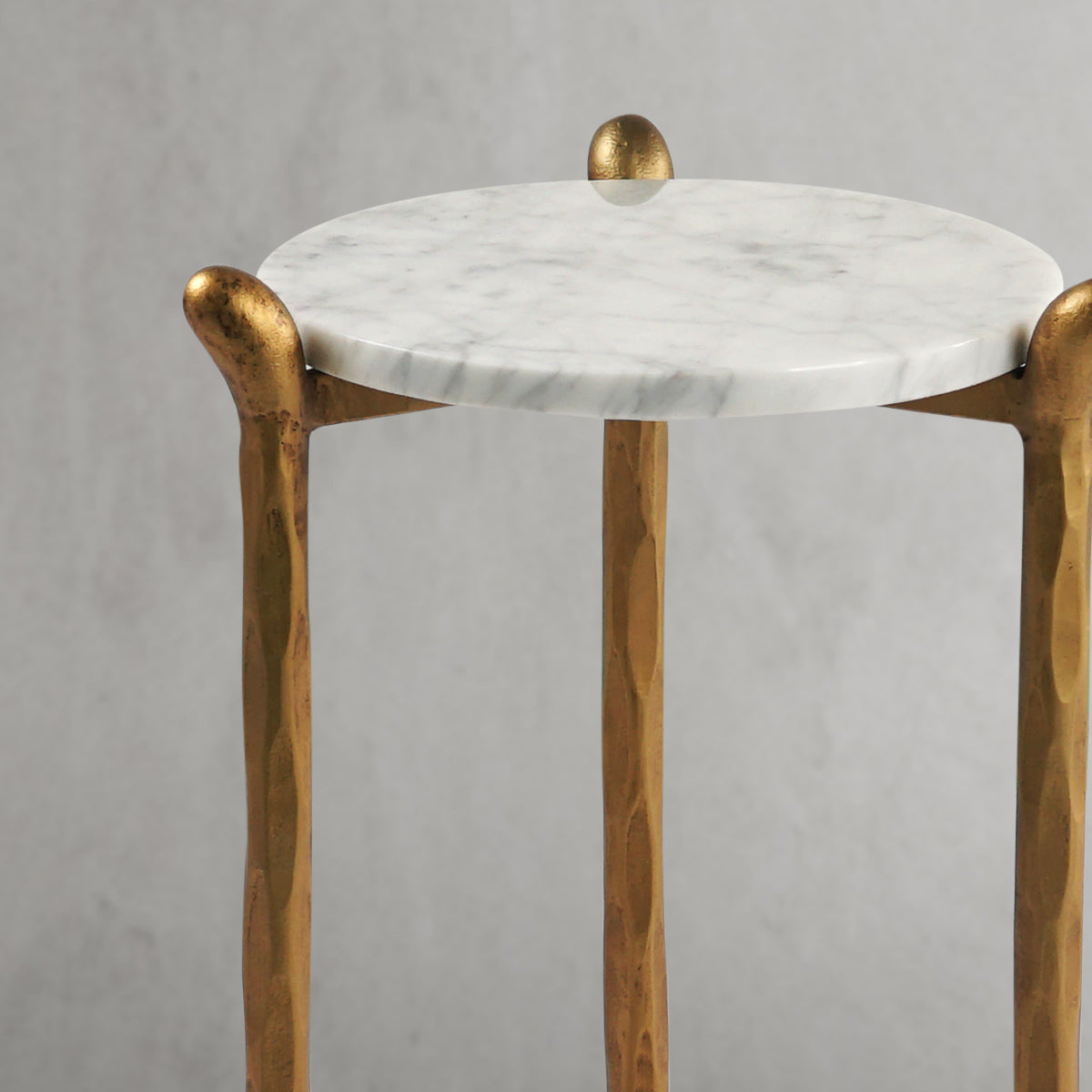 Thaddeus Round Horn Marble Coffee Table & Side Table-Fullstarlighting