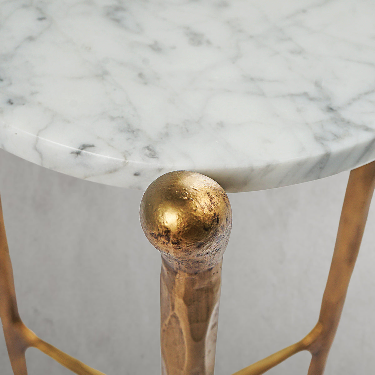 Thaddeus Round Horn Marble Coffee Table & Side Table-Fullstarlighting
