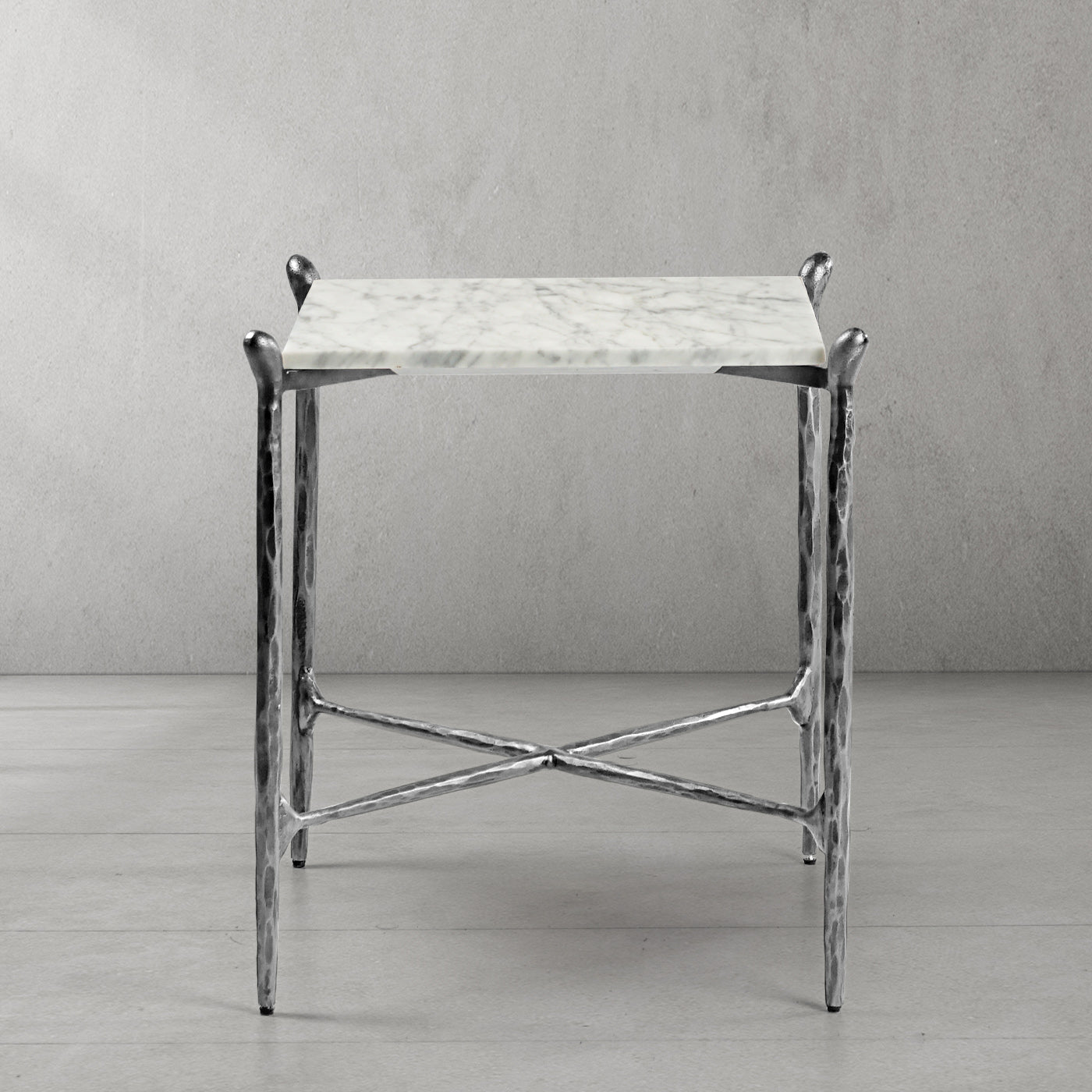 Thaddeus Square Marble Side Table-Fullstarlighting