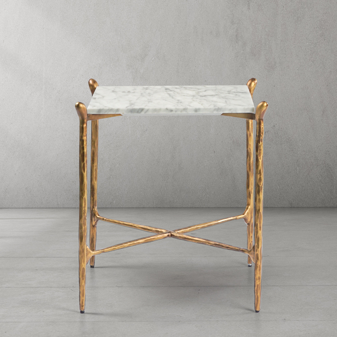 Thaddeus Square Marble Side Table-Fullstarlighting