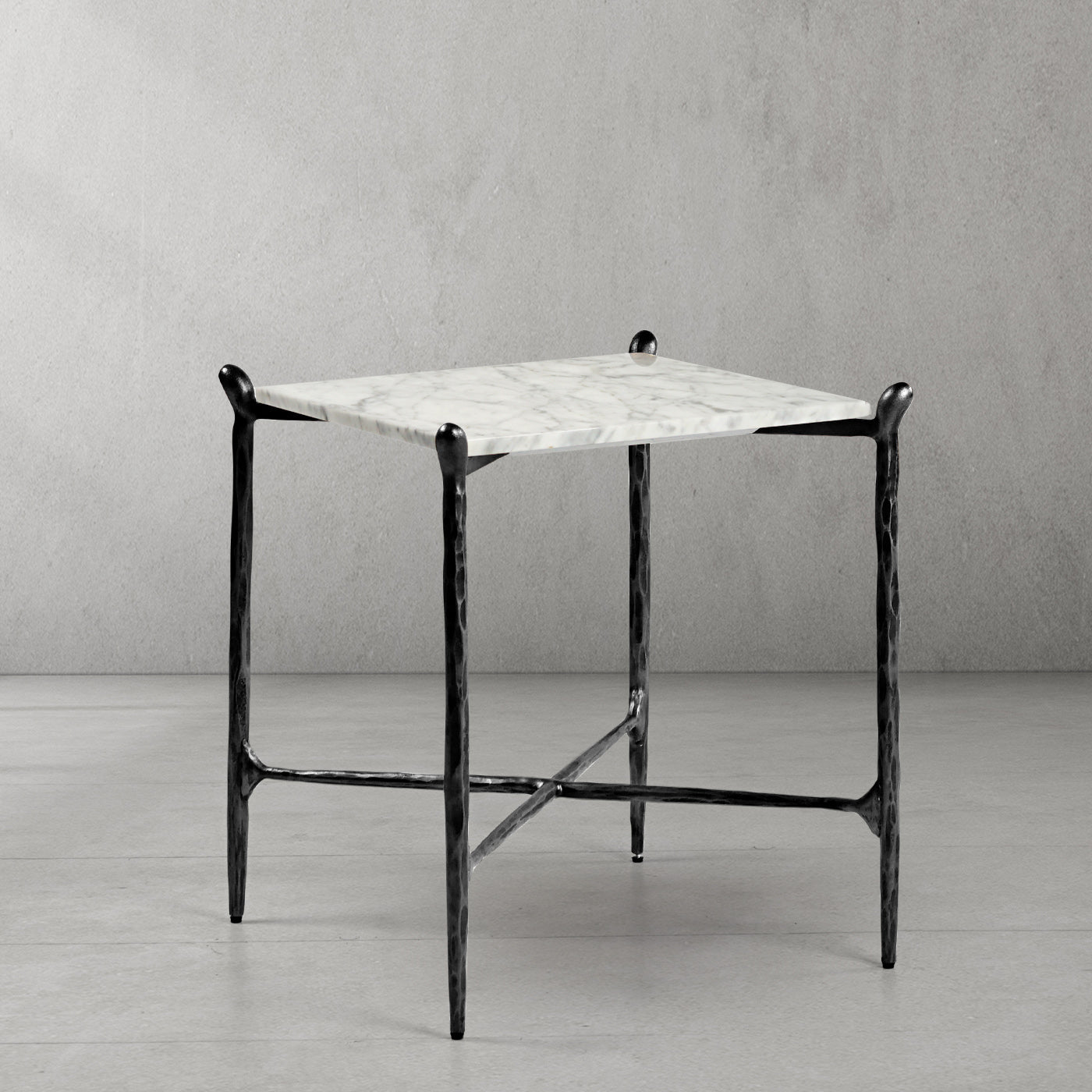 Thaddeus Square Marble Side Table-Fullstarlighting