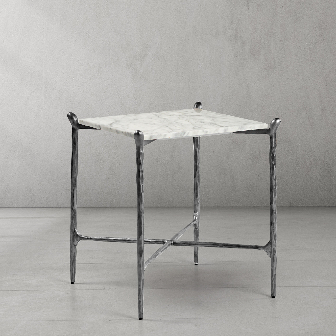 Thaddeus Square Marble Side Table-Fullstarlighting
