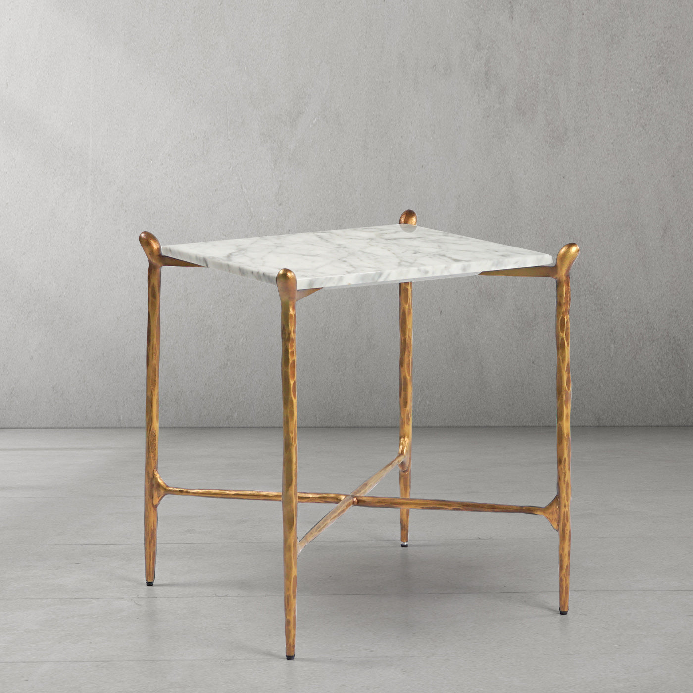 Thaddeus Square Marble Side Table-Fullstarlighting