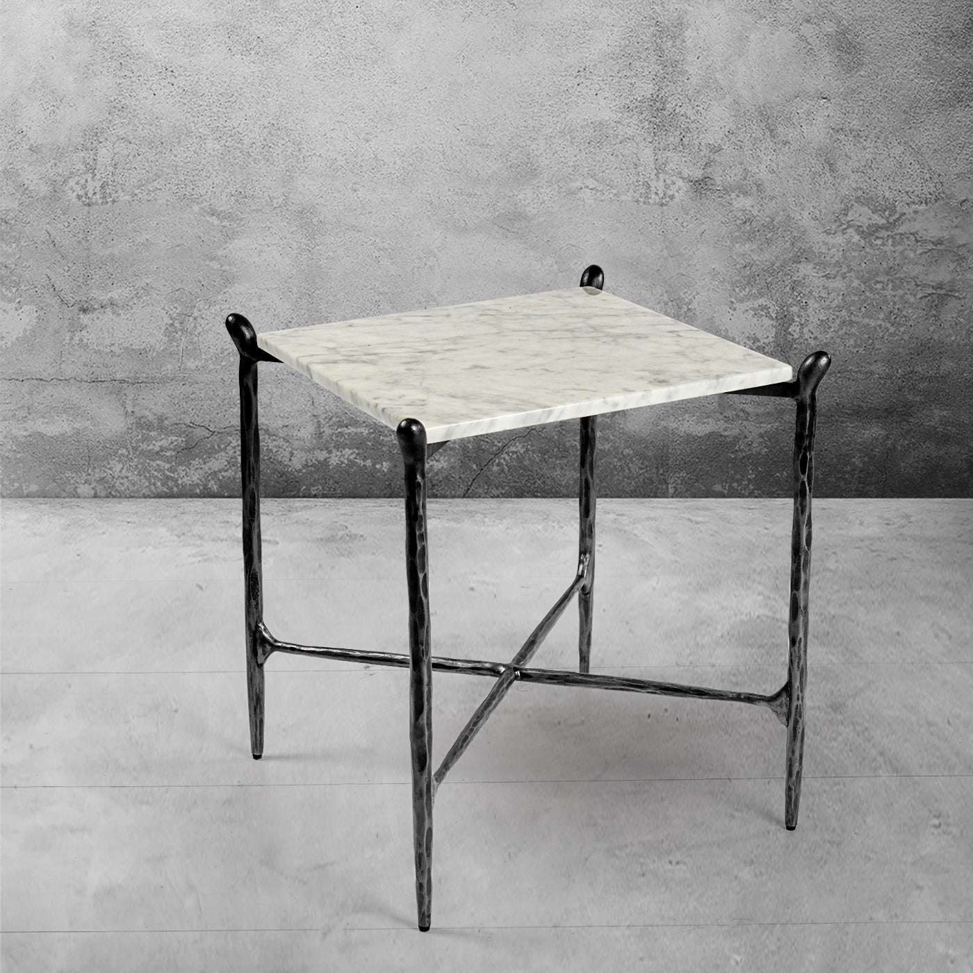 Thaddeus Square Marble Side Table-Fullstarlighting