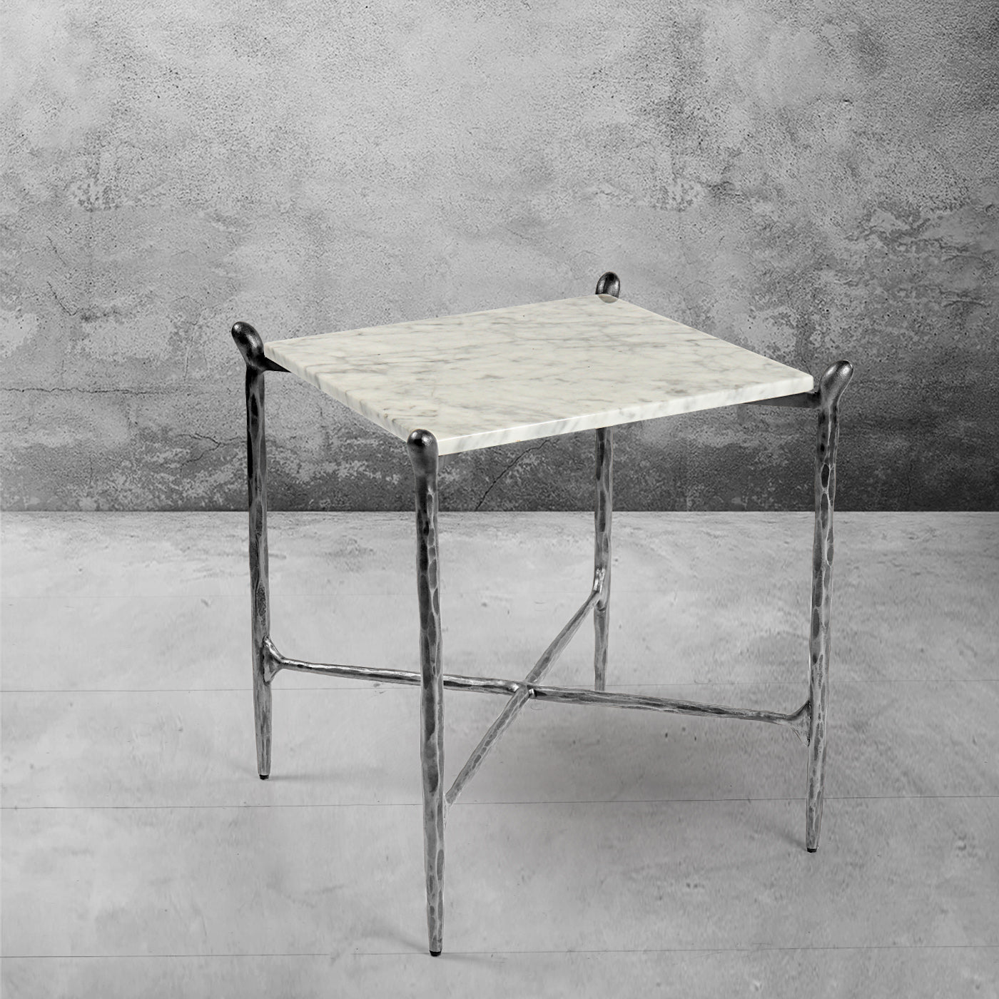 Thaddeus Square Marble Side Table-Fullstarlighting