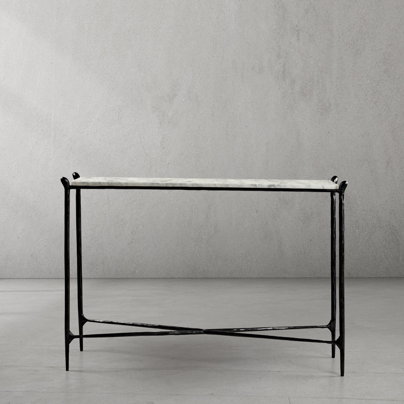 Thaddeus Rectangle Horn Marble Console Table-Fullstarlighting