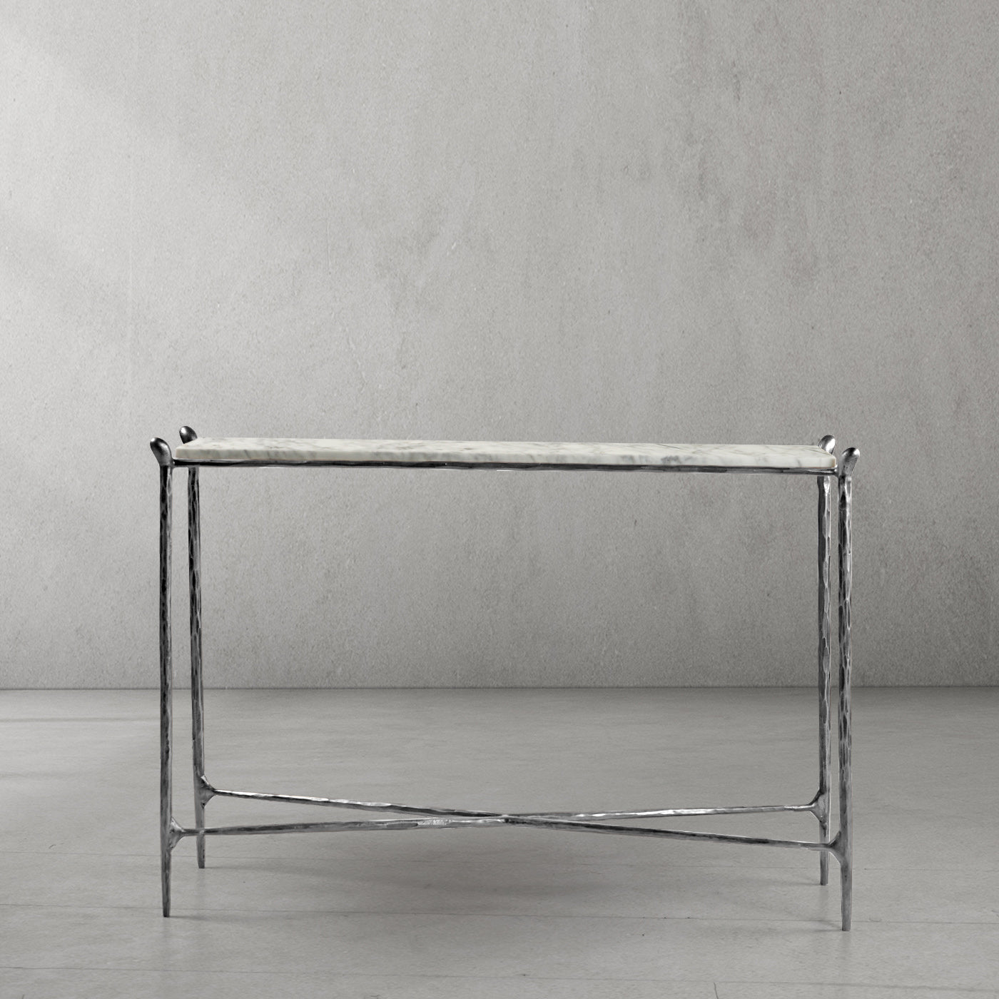 Thaddeus Rectangle Horn Marble Console Table-Fullstarlighting