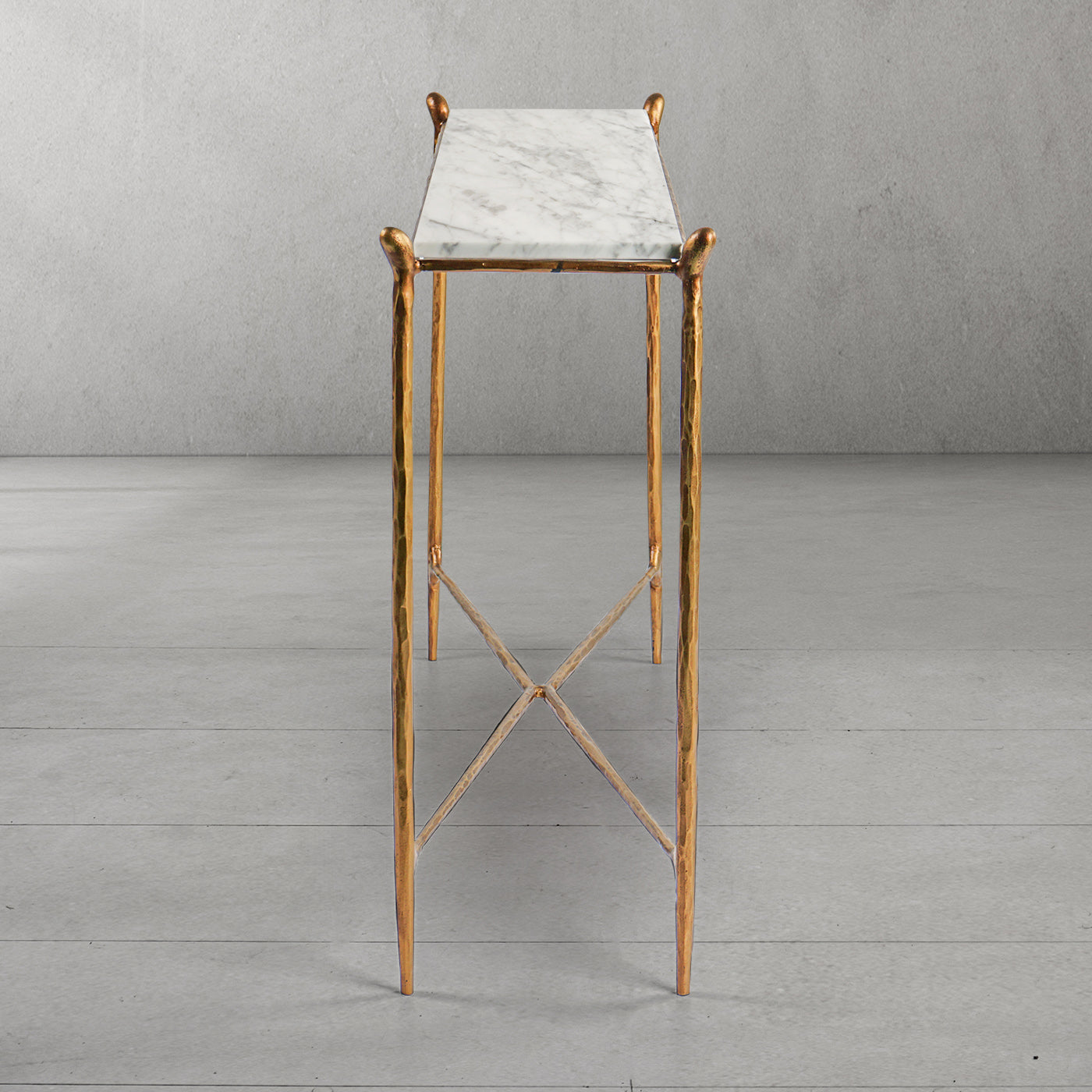 Thaddeus Rectangle Horn Marble Console Table-Fullstarlighting