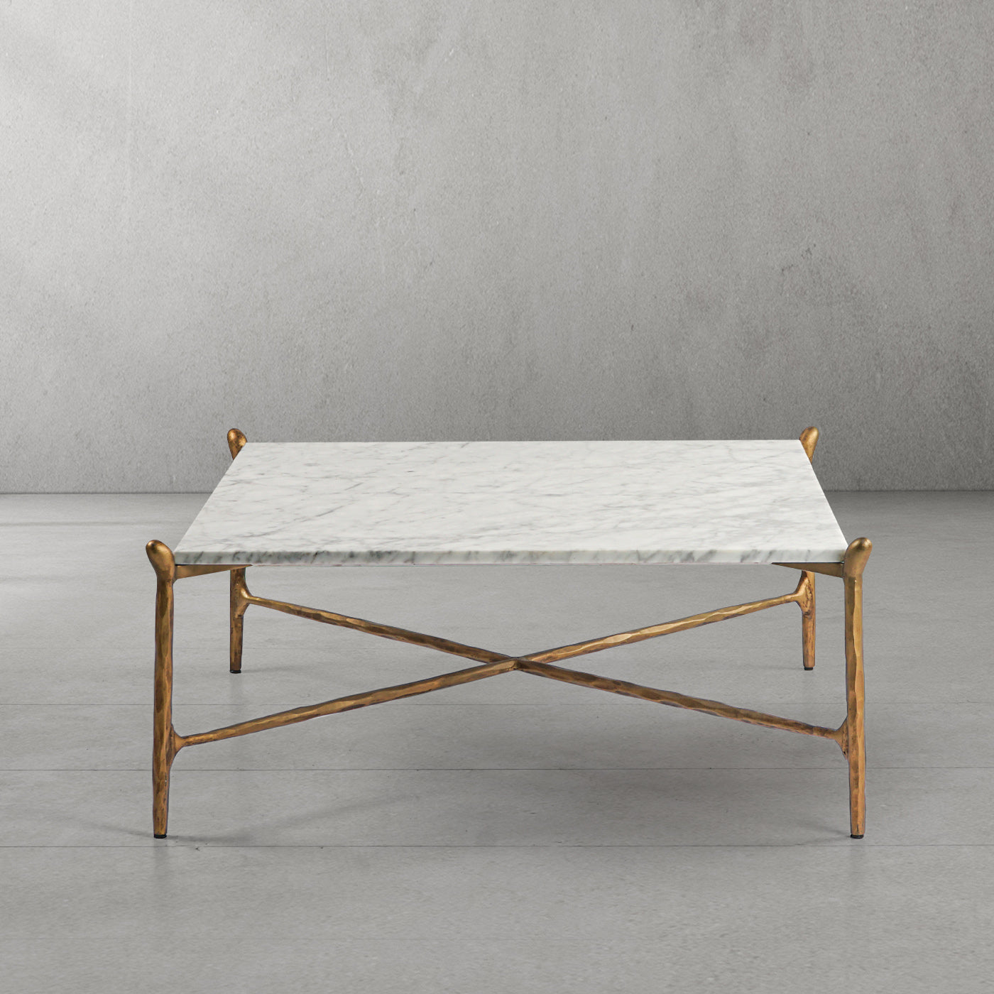 Thaddeus Square Horn Marble Coffee Table 39" 50"-Fullstarlighting