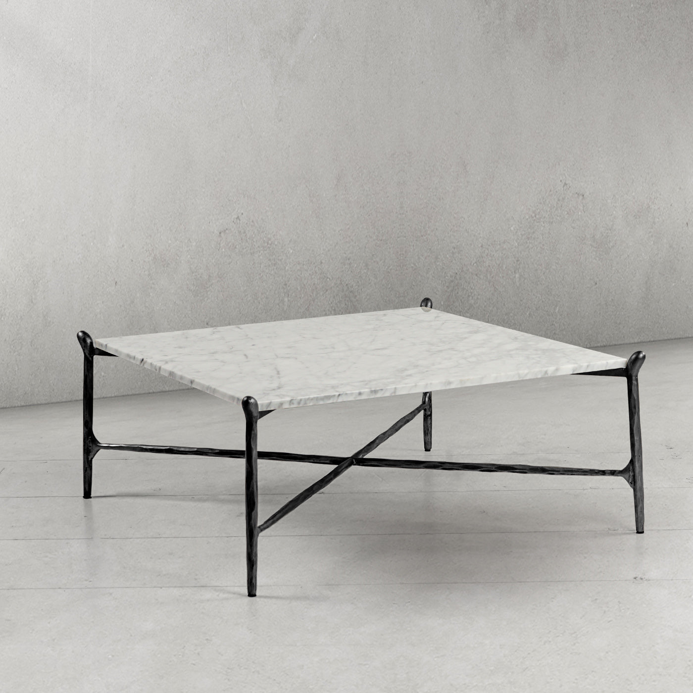 Thaddeus Square Horn Marble Coffee Table 39" 50"-Fullstarlighting