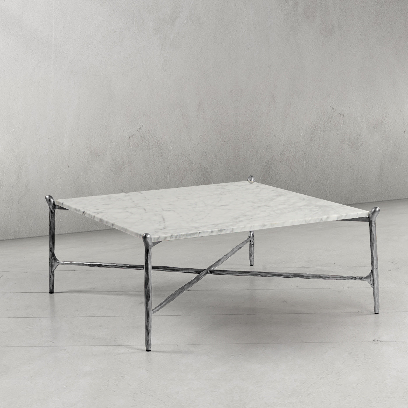 Thaddeus Square Horn Marble Coffee Table 39" 50"-Fullstarlighting
