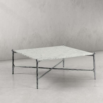 Thaddeus Square Horn Marble Coffee Table 39" 50"-Fullstarlighting