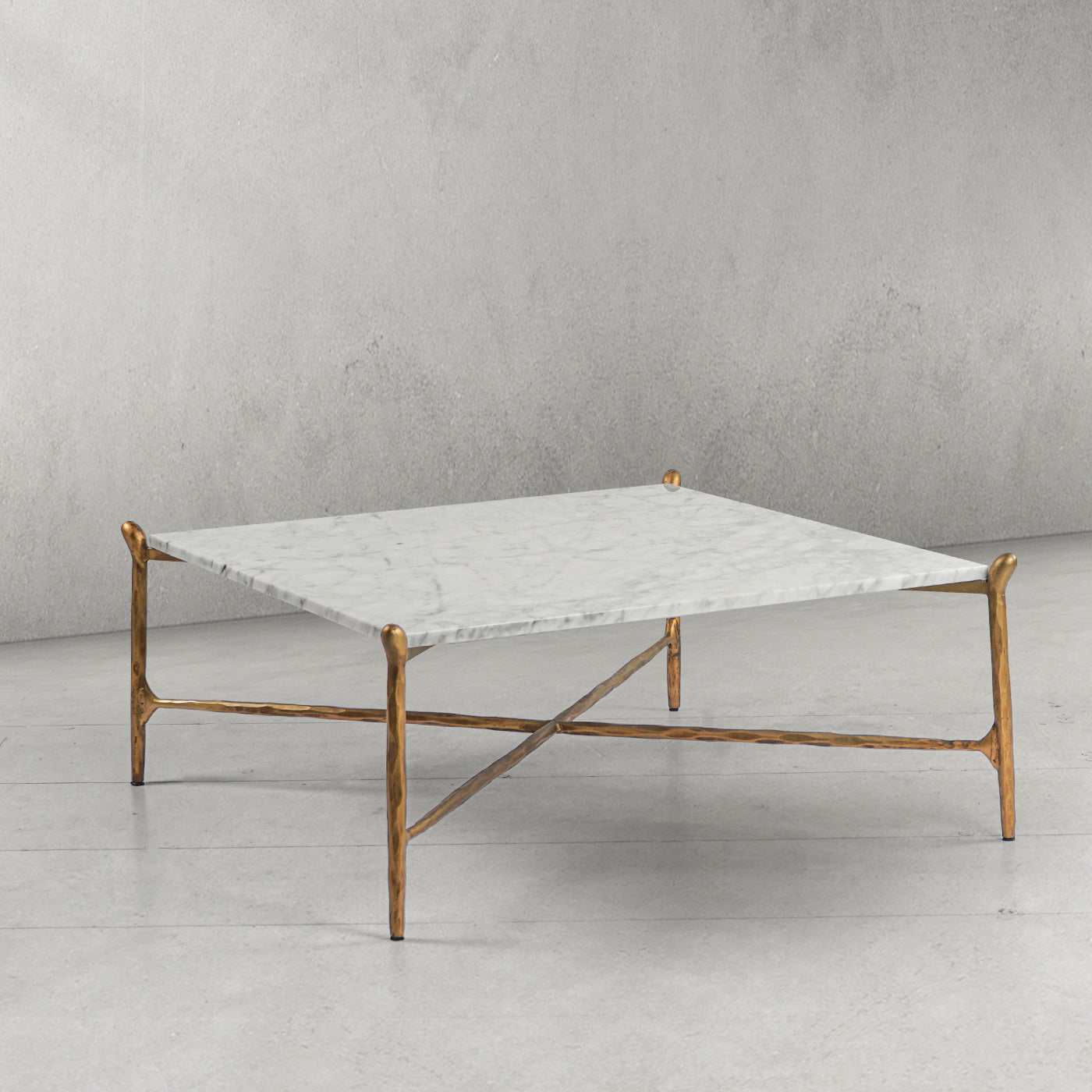 Thaddeus Square Horn Marble Coffee Table 39" 50"-Fullstarlighting
