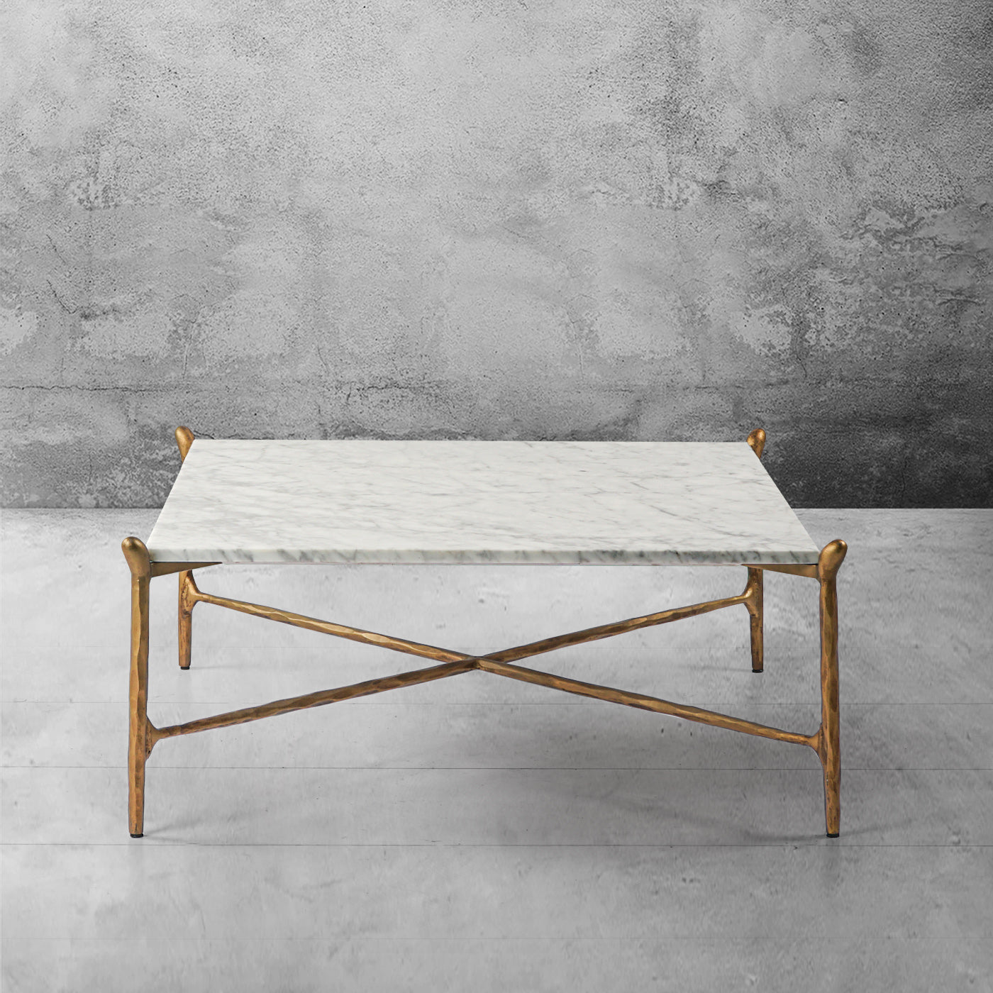 Thaddeus Square Horn Marble Coffee Table 39" 50"-Fullstarlighting