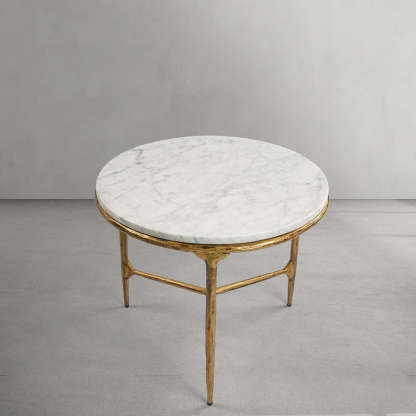 Thaddeus Marble Round Side Table-Fullstarlighting