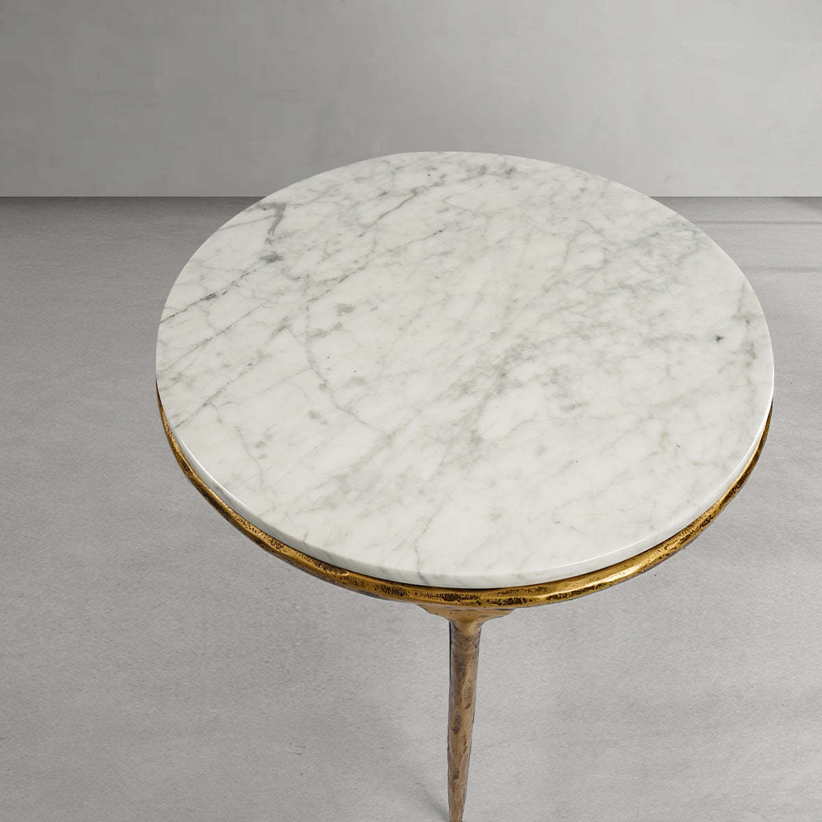 Thaddeus Marble Round Side Table-Fullstarlighting