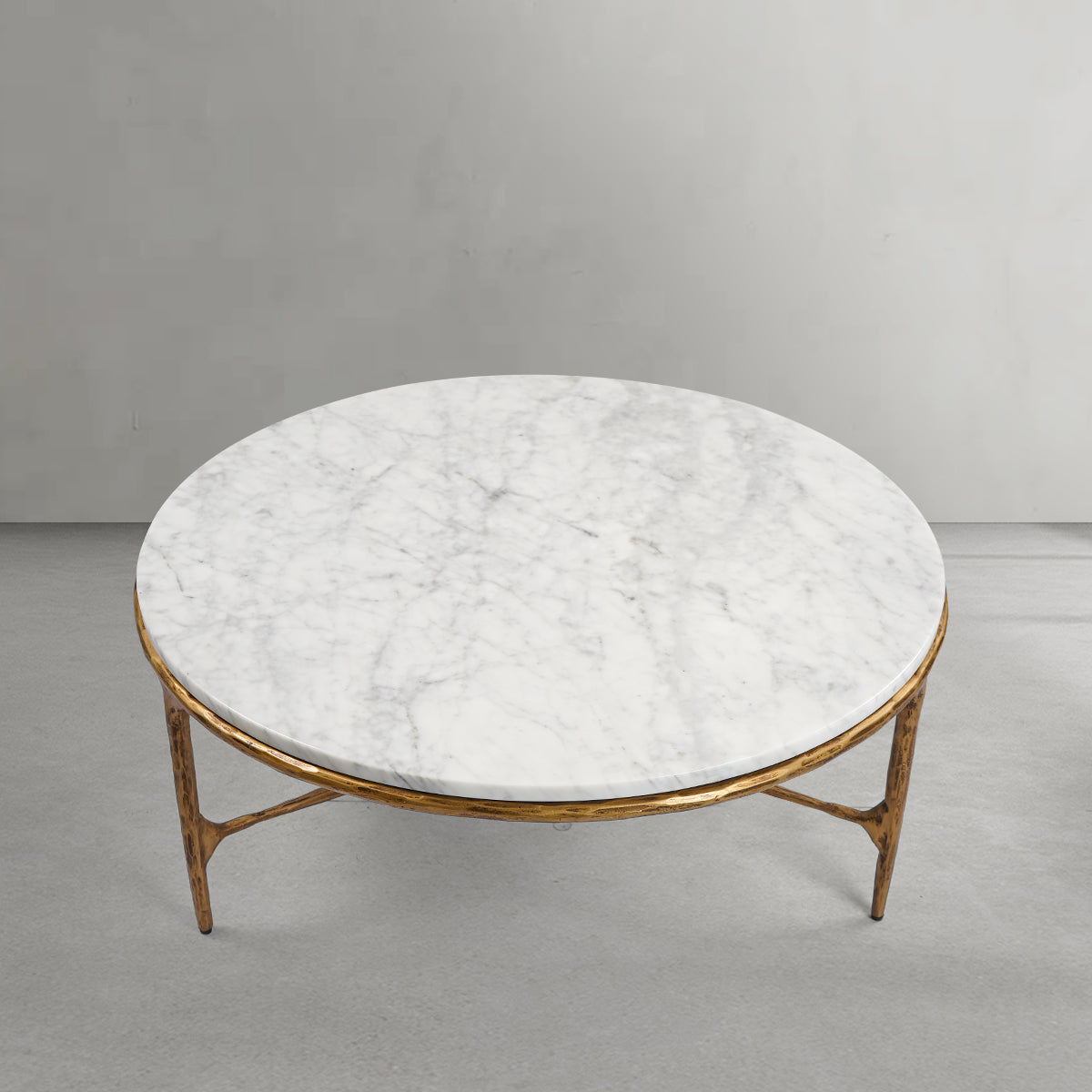 Thaddeus Marble Round Coffee Table-Fullstarlighting