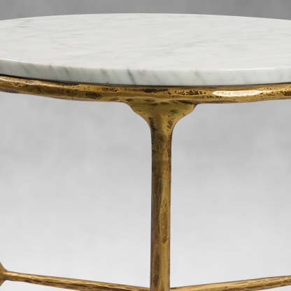 Thaddeus Marble Round Side Table-Fullstarlighting