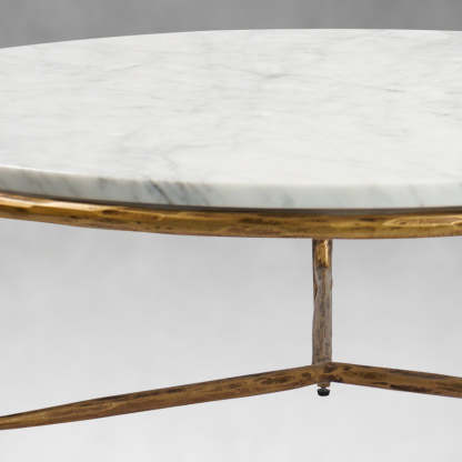 Thaddeus Marble Round Coffee Table-Fullstarlighting