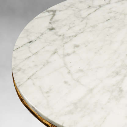 Thaddeus Marble Round Side Table-Fullstarlighting