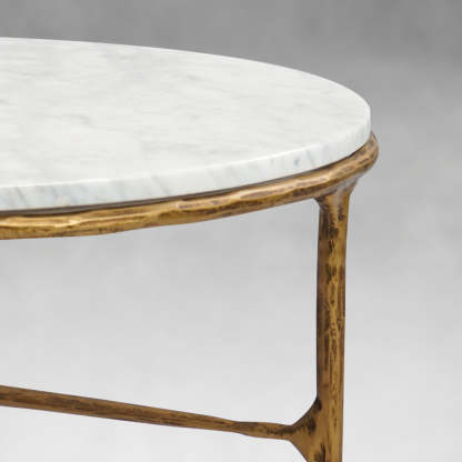 Thaddeus Marble Round Coffee Table-Fullstarlighting