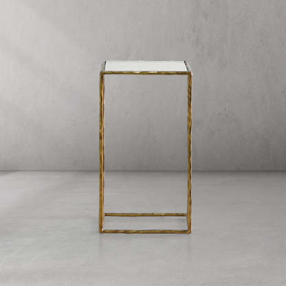 Thaddeus Tempered Glass C-Shaped Side Table-Fullstarlighting