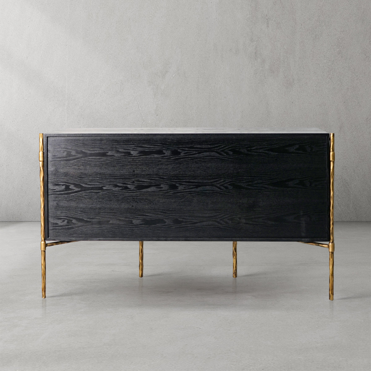 Thaddeus Metal Frame Rattan Side Cabinet-Fullstarlighting