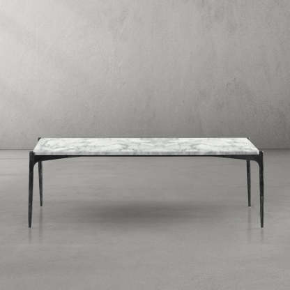 Thaddeus Rectangle Horn Marble Coffee Table-Fullstarlighting