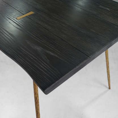 Thaddeus Vintage Style Metal Frame Dining Table-Fullstarlighting