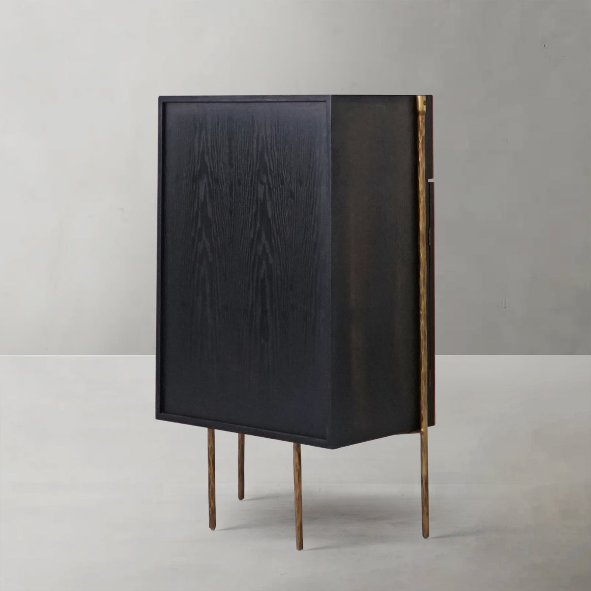 Thaddeus Metal Frame Rattan Cabinet-Fullstarlighting