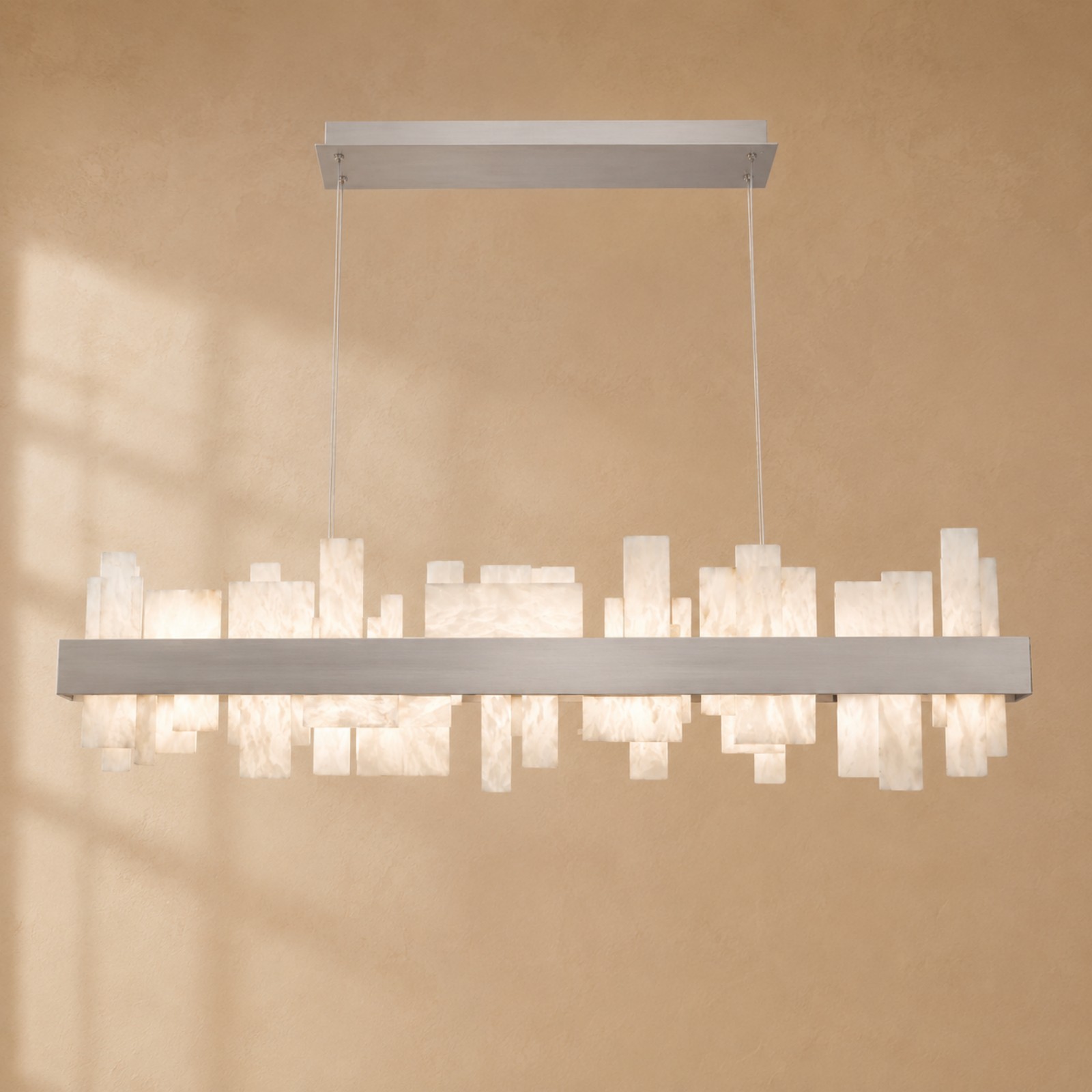 Acropolis LED Linear Alabaster Chandelier 46" / 84"