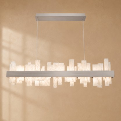 Acropolis LED Linear Alabaster Chandelier 46" / 84"